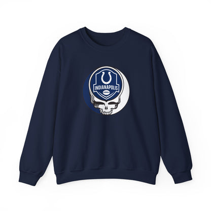 Indianapolis Football Stealie Grateful Dead Crewneck Sweatshirt - NFL