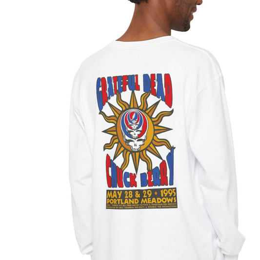 Grateful Dead and Chuck Berry Two-Sided Concert Tee - Vineyard Collection Garment-Dyed Long Sleeve