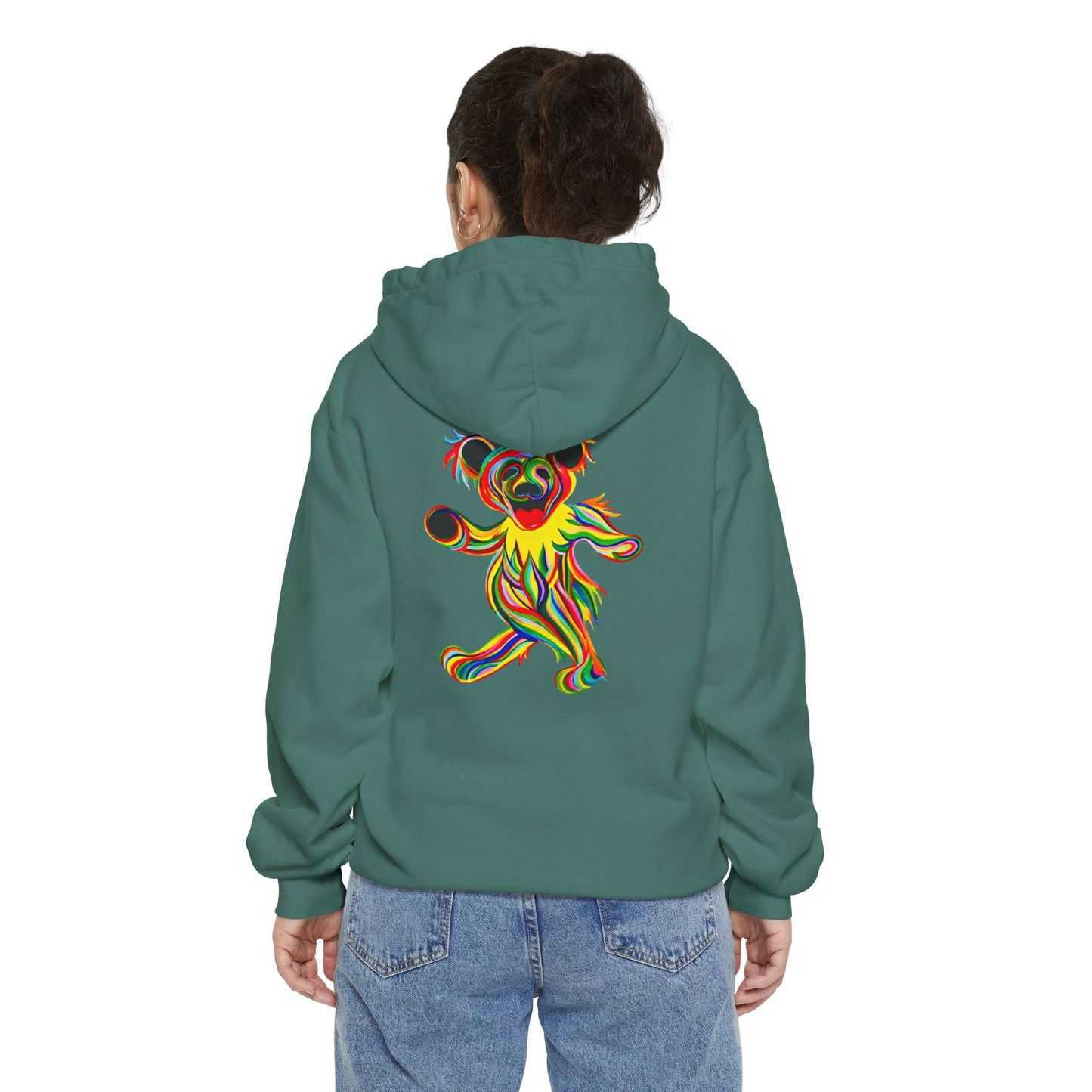 Tie-Dye Bear Vineyard Collection Unisex Garment-Dyed Hoodie