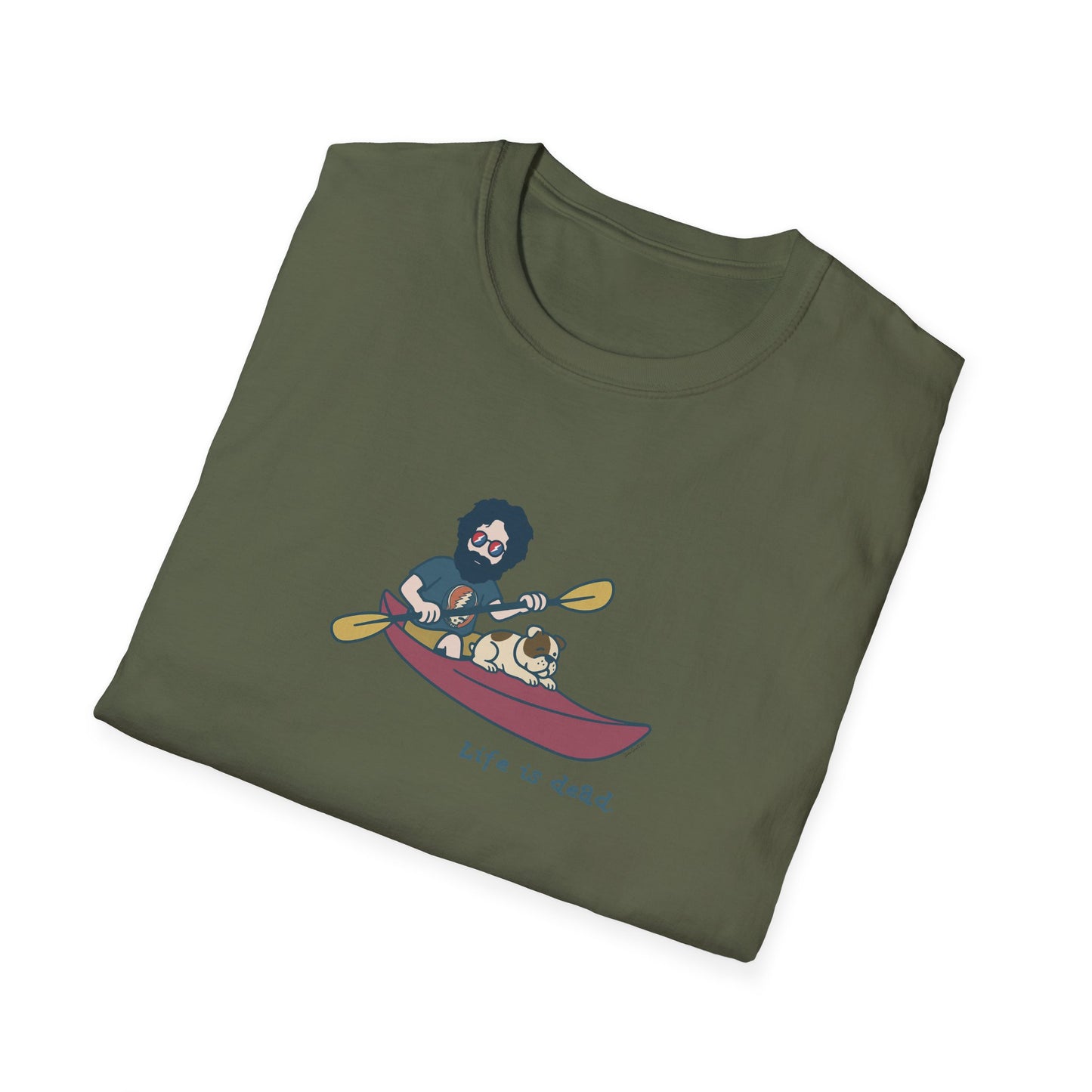Kayakin' Jerry - Life is dead. Grateful Dead TShirt