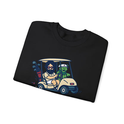 Joy Ridin' Jerry and The Bear | Life is dead. Crewneck Sweatshirt