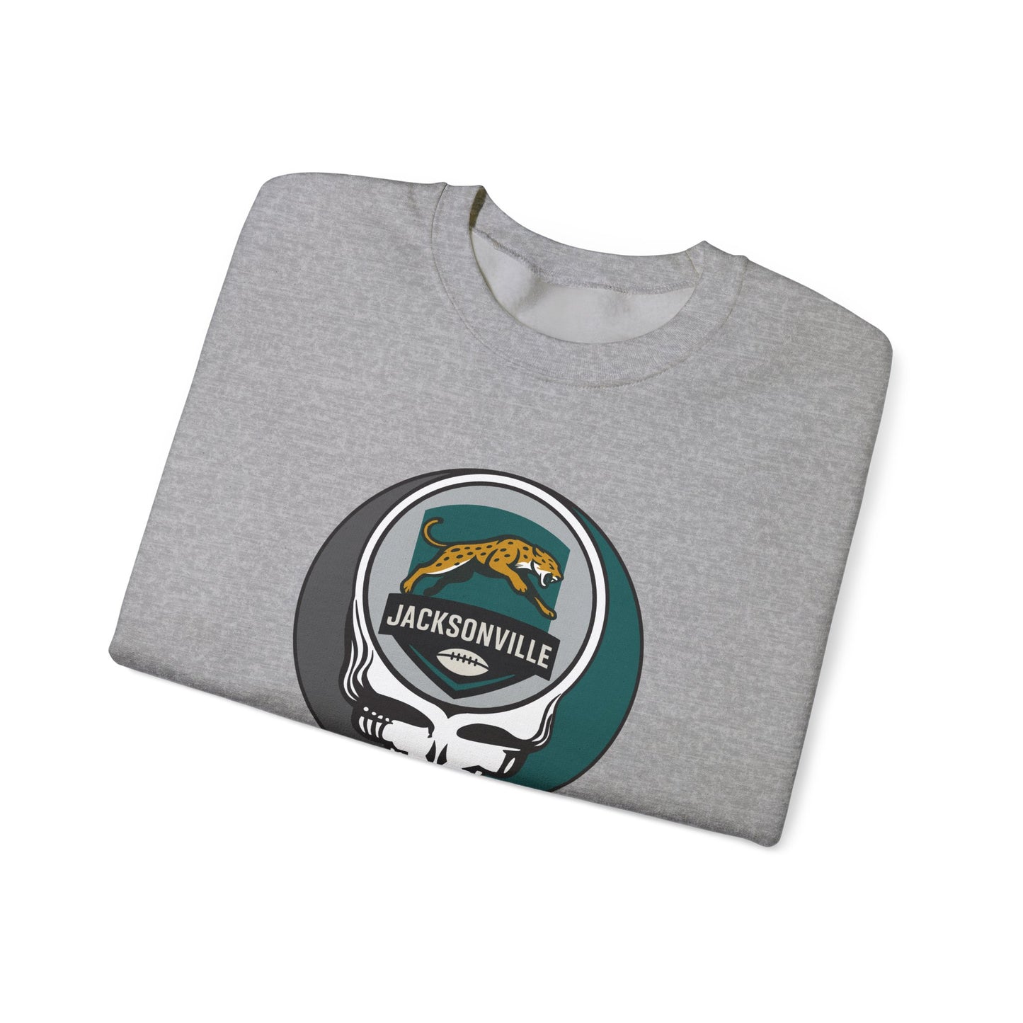 Jacksonville Football Grateful Dead Stealie Crewneck Sweatshirt - NFL