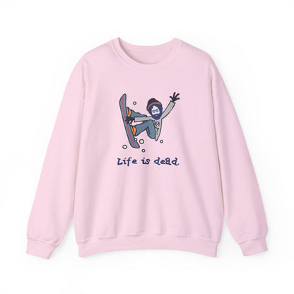 Snowboardin' Jerry | Life is dead. Crewneck Sweatshirt