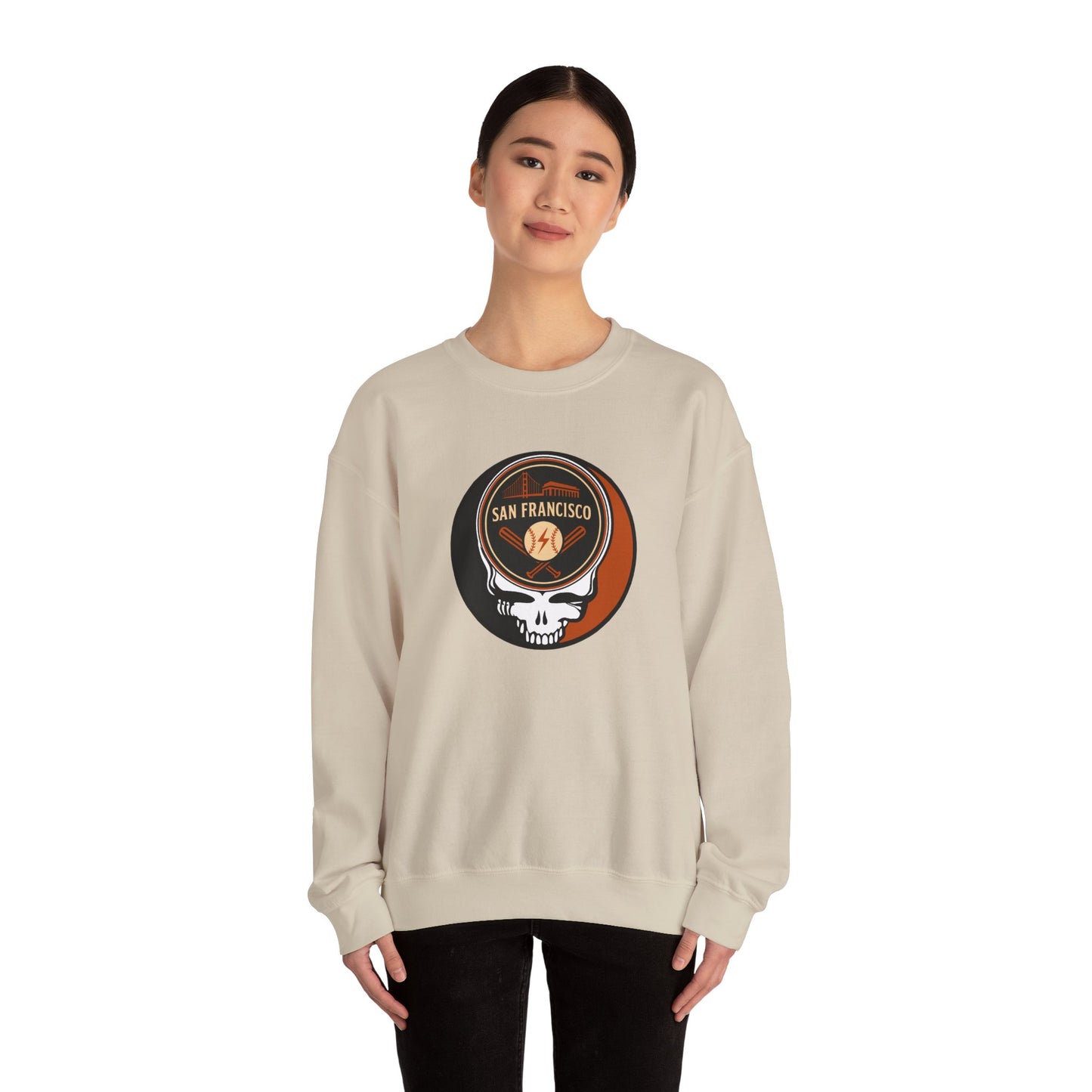 San Francisco Giants Grateful Dead Stealie Crewneck Sweatshirt - MLB