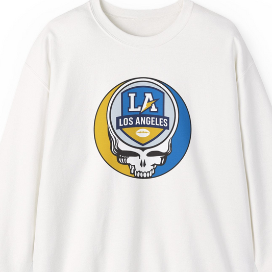 Los Angeles Football Grateful Dead Stealie Crewneck Sweatshirt - NFL