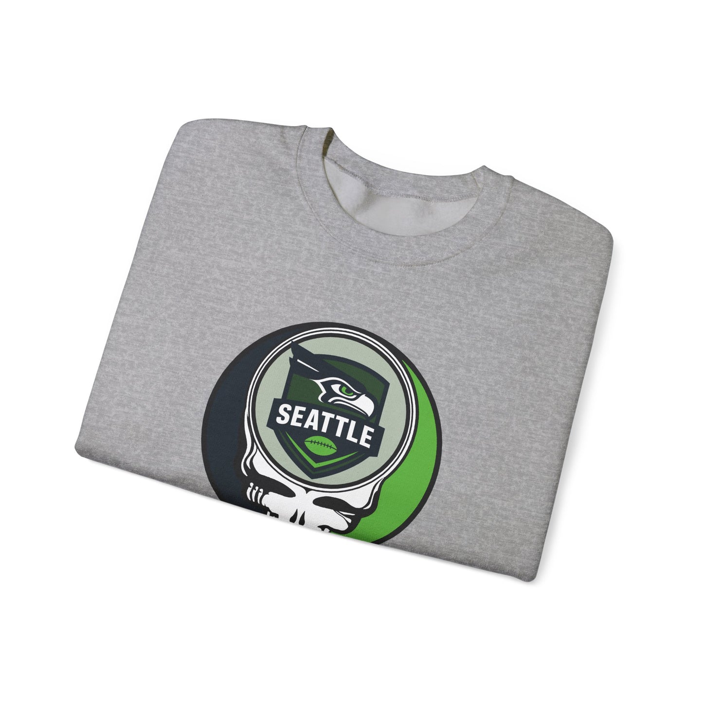 Seattle Football Grateful Dead Stealie Crewneck Sweatshirt