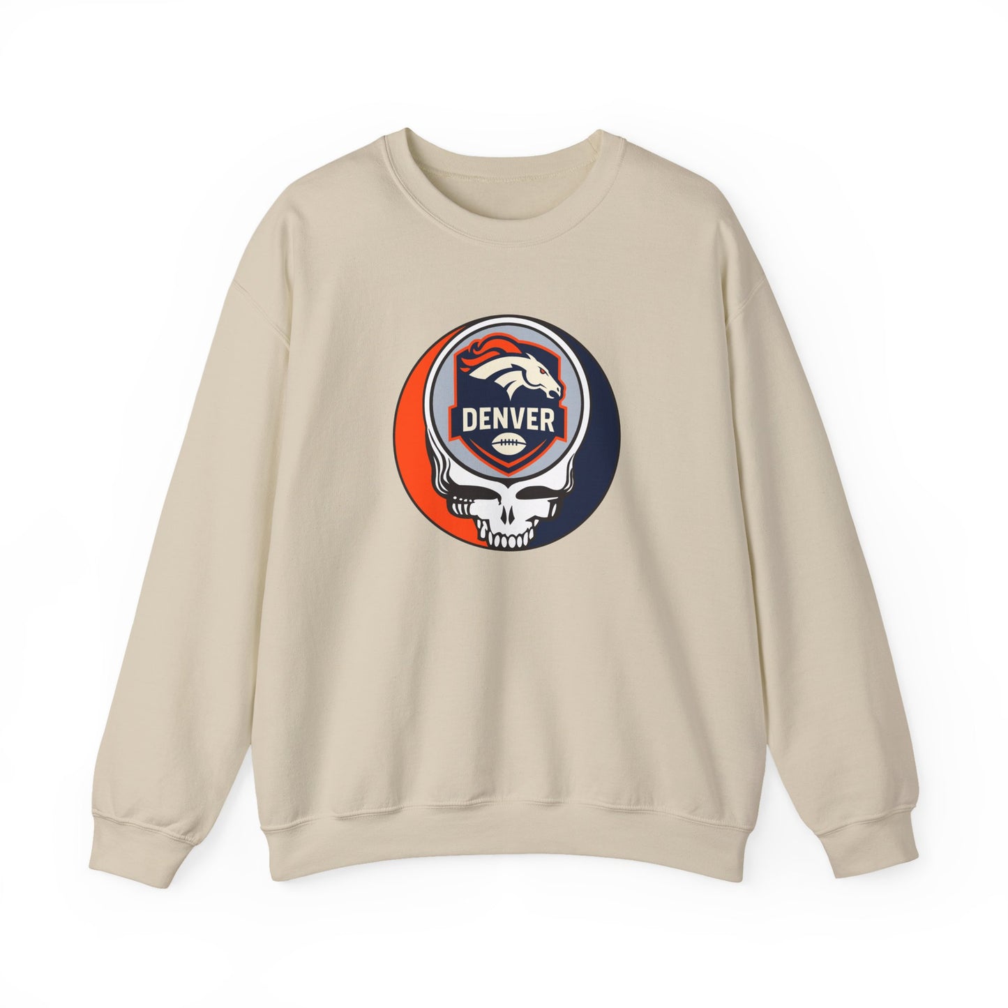 Denver Football Grateful Dead Stealie Crewneck Sweatshirt - NFL