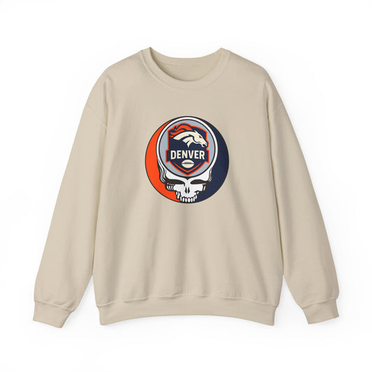 Denver Football Grateful Dead Stealie Crewneck Sweatshirt - NFL
