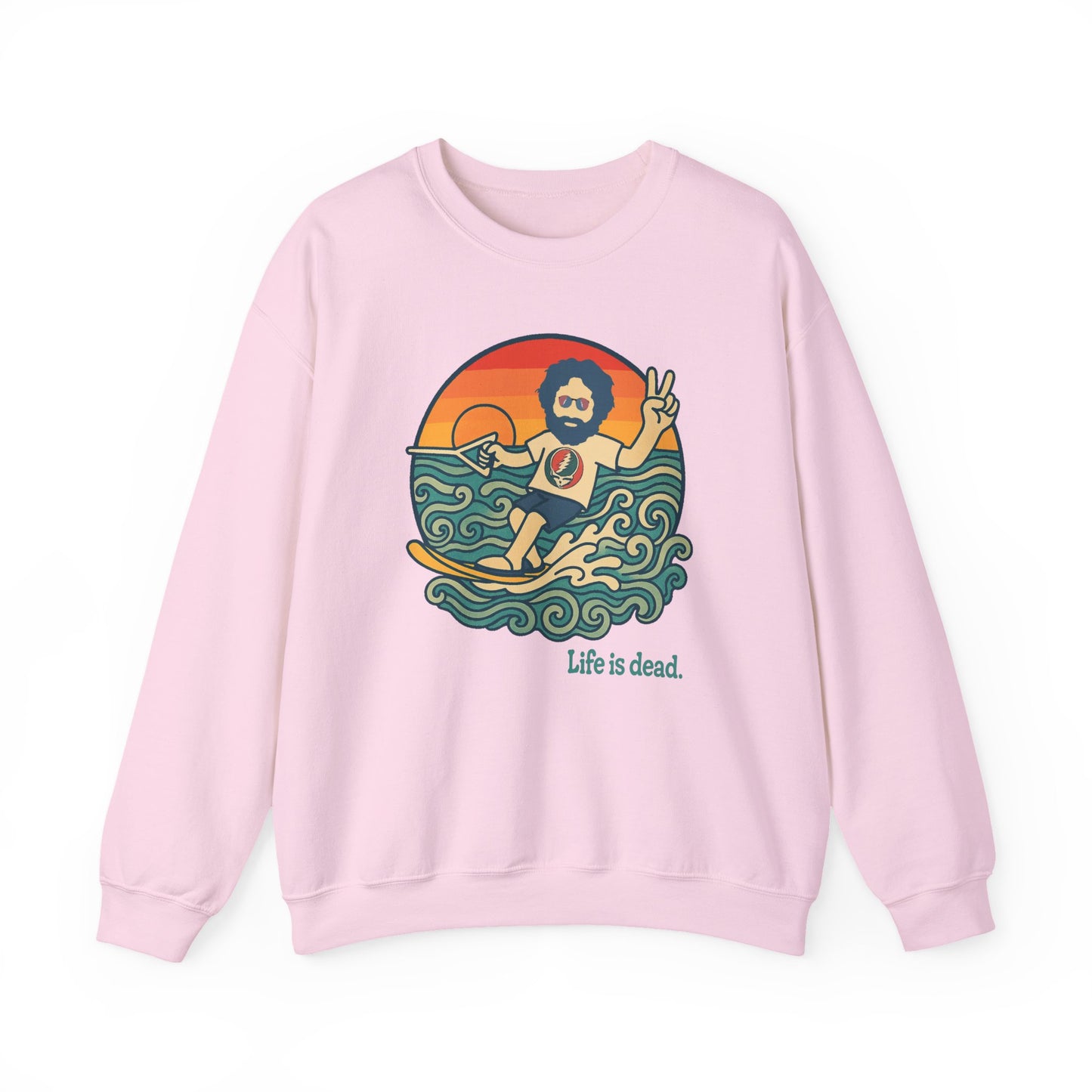 Waterskiin' Jerry Life is dead. Crewneck Sweatshirt