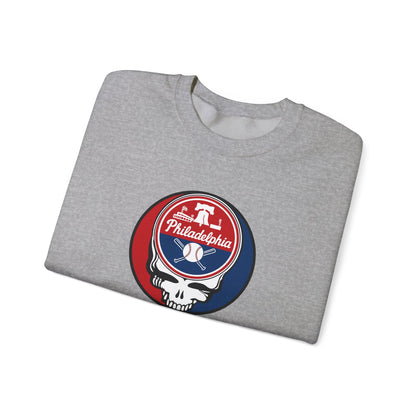 Philadelphia Phillies Grateful Dead Stealie Crewneck Sweatshirt - MLB