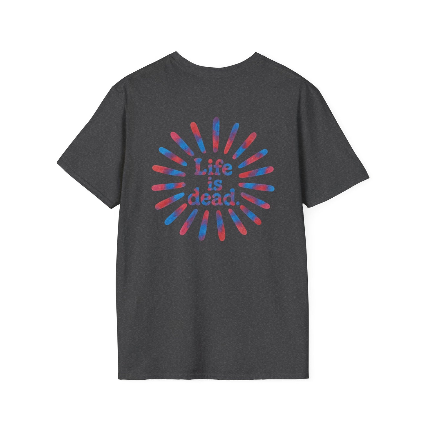 Tie Dye Sunburst and Jerry Life is dead. Grateful Dead T-Shirt