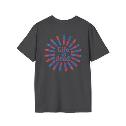 Tie Dye Sunburst and Jerry Life is dead. Grateful Dead T-Shirt
