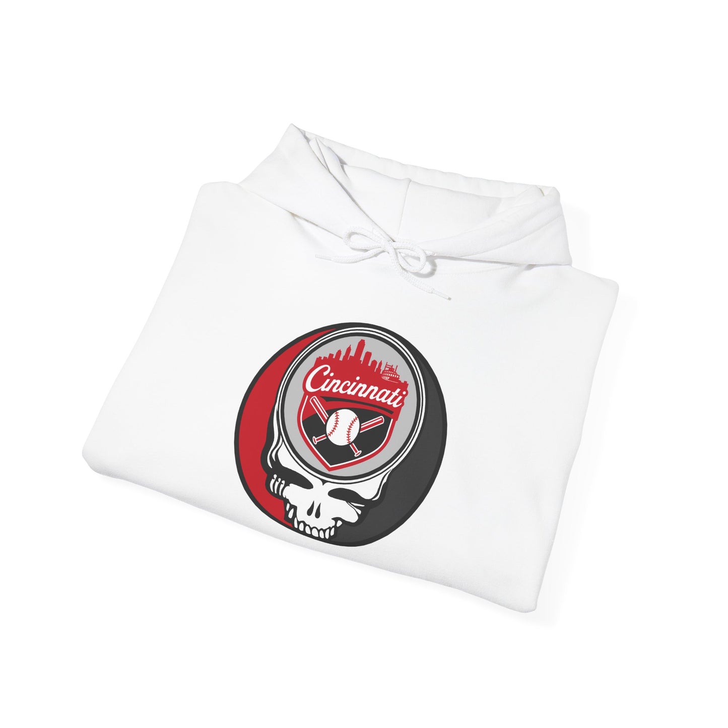 Cincinnati Reds Grateful Dead Unisex Heavy Blend Hoodie - Hooded Sweatshirt