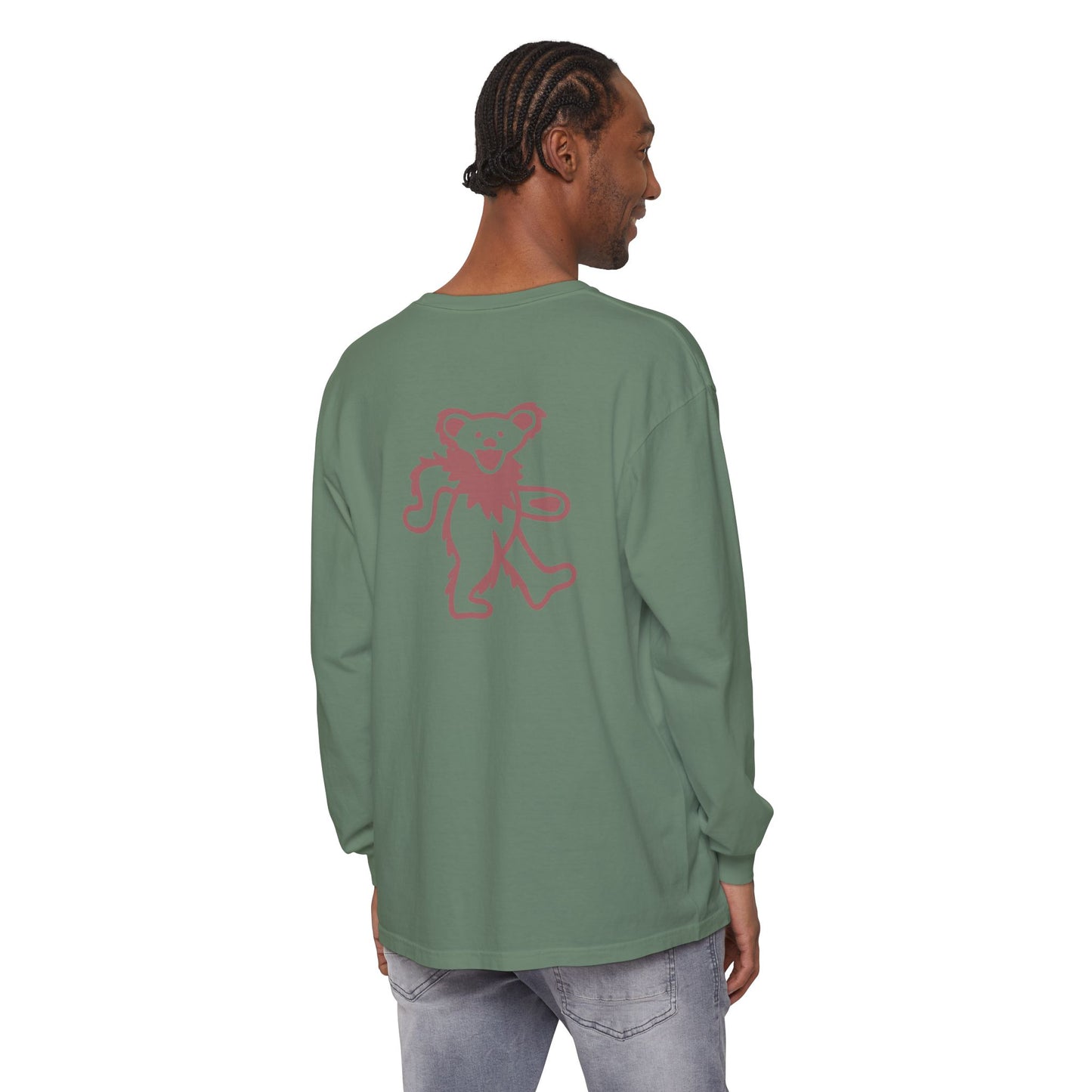 Grateful Dead Dancing Bear Two-Sided Vineyard Collection Garment-dyed Long Sleeve T-Shirt