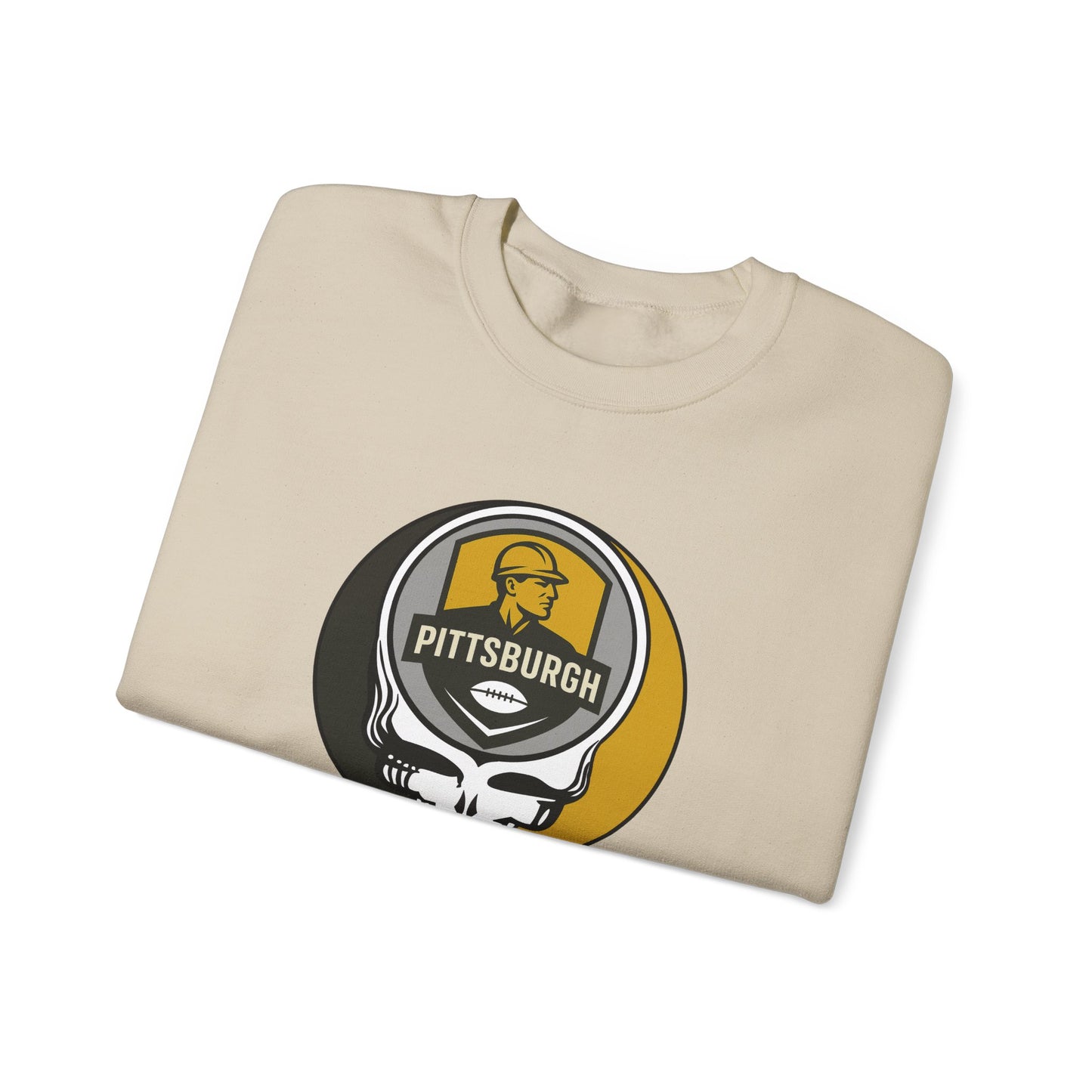 Pittsburgh Football Grateful Dead Stealie Crewneck Sweatshirt - NFL