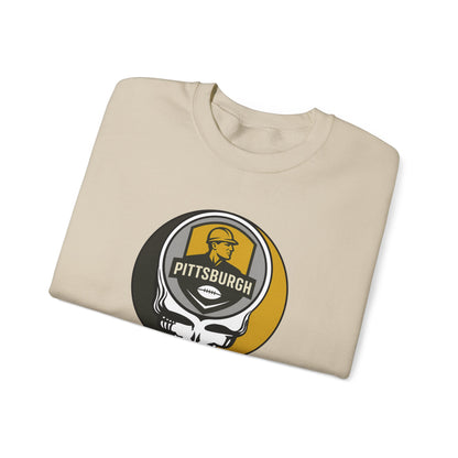 Pittsburgh Football Grateful Dead Stealie Crewneck Sweatshirt - NFL