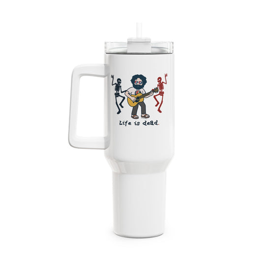 Jerry and His Skeleton Friends - Life is dead. "Fat Man" Tumbler,  Double Insulated 40oz Travel Mug