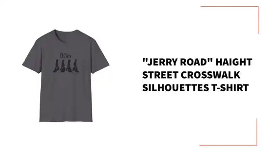 &quot;Jerry Road&quot; Haight Street Crosswalk Silhouettes T-Shirt by@Outfy