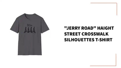 &quot;Jerry Road&quot; Haight Street Crosswalk Silhouettes T-Shirt by@Outfy